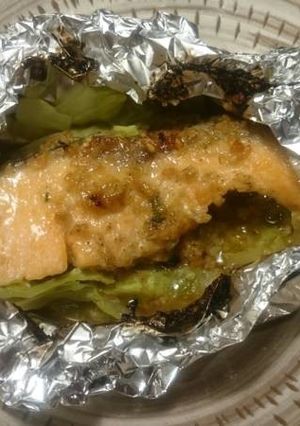 食べるゴマラー油＆鮭ホイル焼き-レシピのメイン写真