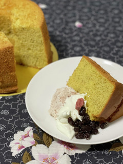 桜のシフォンケーキ-レシピのメイン写真