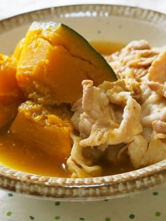 煮るのは5分!かぼちゃと豚こまの煮物♪-レシピのメイン写真