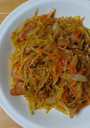 そうめんかぼちゃの焼きそば風-レシピのメイン写真