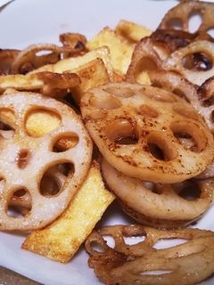 れんこんと油揚げの炒め物-レシピのメイン写真