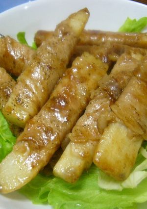 しゃりっと長いもの豚肉巻きさっぱりダレ-レシピのメイン写真