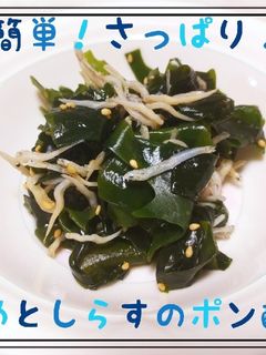 わかめとしらすのポン酢あえ-レシピのメイン写真