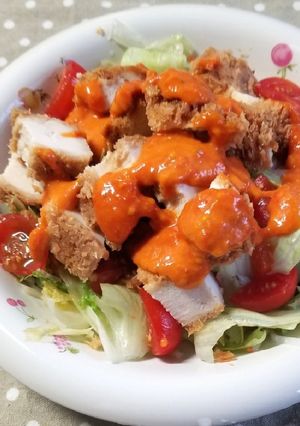 チキンカツサラダ-レシピのメイン写真