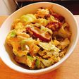キャベツとさつま揚げの卵とじ