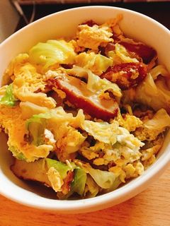 キャベツとさつま揚げの卵とじ-レシピのメイン写真