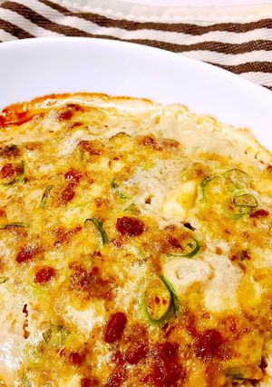 納豆好きの…❤豚挽肉でトースターオムレツ-レシピのメイン写真
