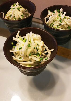 大根と茹でささみと青ネギマヨ和え-レシピのメイン写真