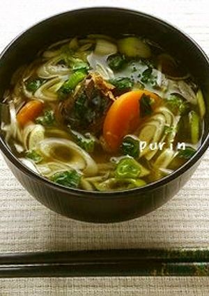サバ味噌煮缶で具だくさん味噌汁-レシピのメイン写真