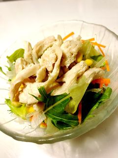 蒸し鶏とレタスのサラダ-レシピのメイン写真