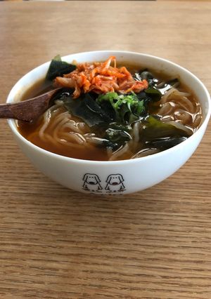 ヘルシーで簡単！わかめしらたきスープ-レシピのメイン写真