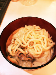 豚肉としめじのミルクうどん-レシピのメイン写真