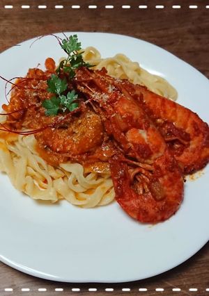 赤海老トマトクリームフィットチーネ-レシピのメイン写真