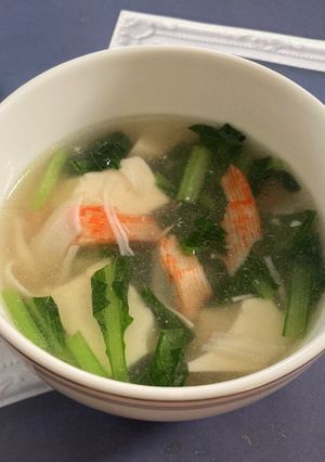 豆腐、カニかま、小松菜のスープ✨-レシピのメイン写真