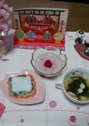 3/3　ひな祭り（風）離乳食-レシピのメイン写真