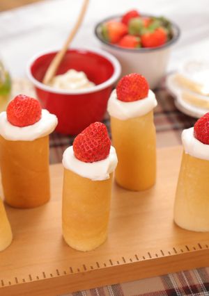 HMで簡単♪いちごのキャンドルケーキ-レシピのメイン写真