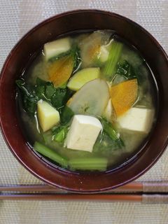 小松菜入り具だくさん根菜汁-レシピのメイン写真