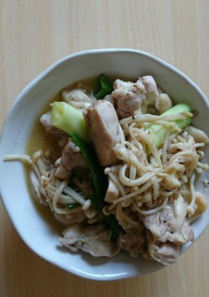 鶏もも肉と白ネギとえのき炒め-レシピのメイン写真