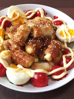 チーズちくわの照り焼きサラダ!(^^)!-レシピのメイン写真