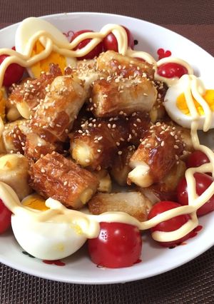 チーズちくわの照り焼きサラダ!(^^)!-レシピのメイン写真