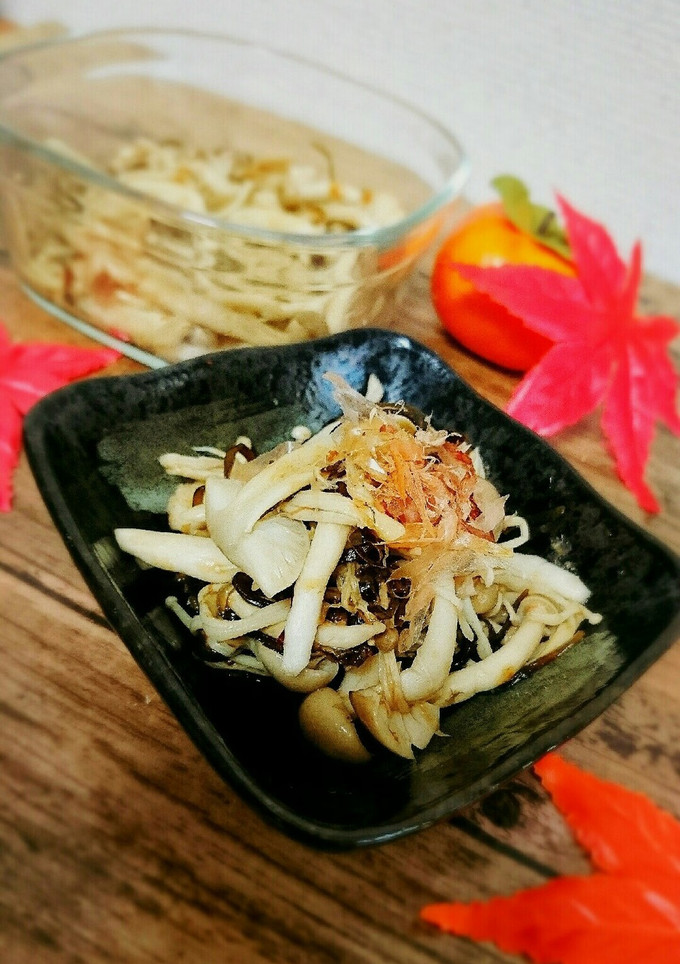 うまみたっぷり！簡単☆キノコの塩昆布和え-レシピのメイン写真