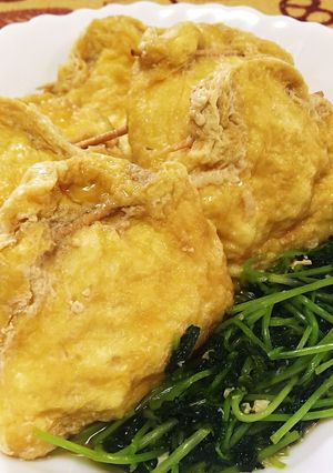 ほっこり★卵と油揚げの巾着煮-レシピのメイン写真