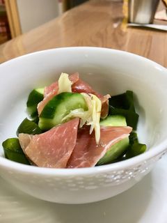 ワカメと生ハムの酢の物-レシピのメイン写真