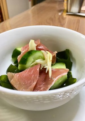 ワカメと生ハムの酢の物-レシピのメイン写真