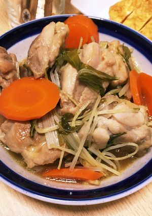 鶏肉と水菜と人参のポン酢炒め煮-レシピのメイン写真