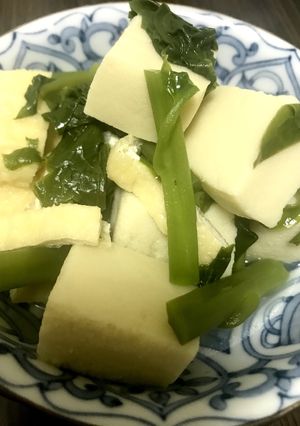 つるむらさきと高野豆腐の煮浸し-レシピのメイン写真