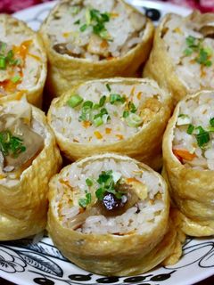 お袋さん(油揚げ+きのこの炊き込みご飯)-レシピのメイン写真