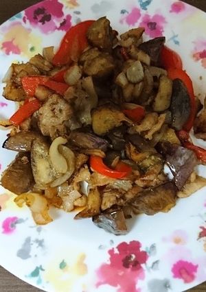 豚バラと茄子のさっぱり野菜炒め。生姜味。-レシピのメイン写真