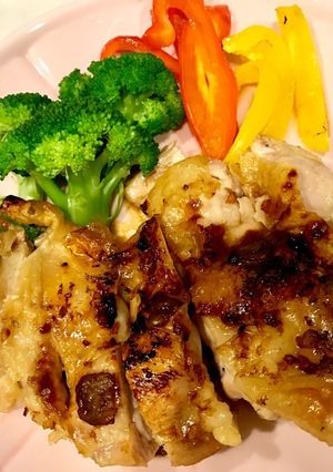 鳥もも肉わさびガーリック焼き♡-レシピのメイン写真