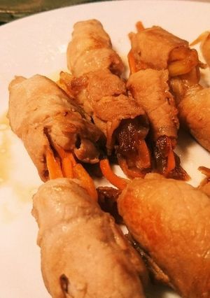 豚肉と冷蔵庫の野菜でつくる♪豚肉ロール-レシピのメイン写真