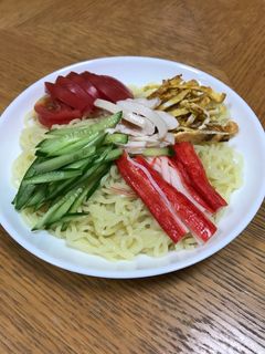 サラダチキンを乗せた 冷やし中華☆-レシピのメイン写真