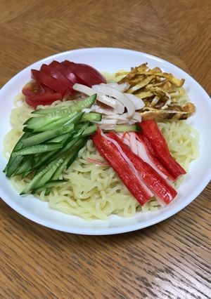 サラダチキンを乗せた 冷やし中華☆-レシピのメイン写真