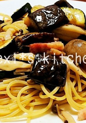 茄子とズッキーニの焦がし醤油パスタ-レシピのメイン写真