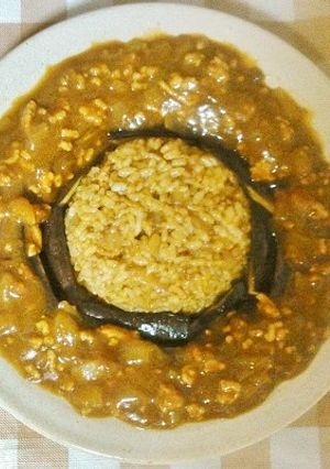 NASU炒め入れ土星盛りカレー-レシピのメイン写真