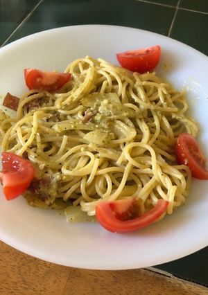 ベーコンとジャガイモのジェノベーゼパスタ-レシピのメイン写真