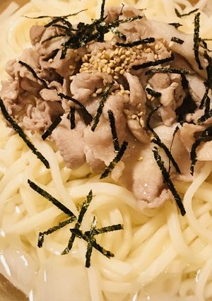豚肉の冷しゃぶ風●冷やしうどん-レシピのメイン写真