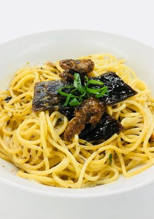 秋鮭マヨネーズパスタ♪＠舞昆-レシピのメイン写真