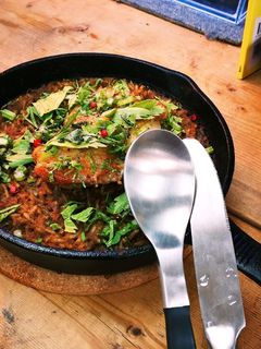 スキレットでパエリア風焼きカレー-レシピのメイン写真