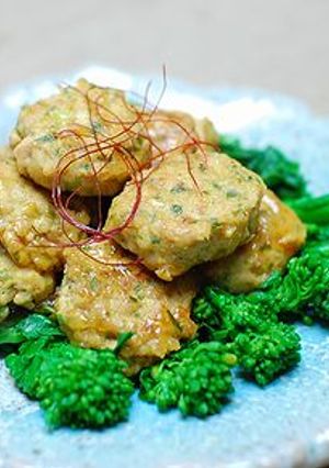 鶏つくねのカレー風味甘酢あん・菜の花ぞえ-レシピのメイン写真