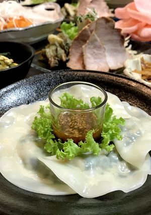 つるつる美味しいモロヘイヤ水餃子-レシピのメイン写真