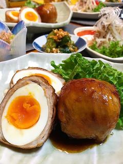 肉巻き卵の照り焼き-レシピのメイン写真