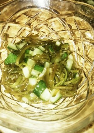 簡単！　めかぶ（もずく）のポリポリ酢の物-レシピのメイン写真