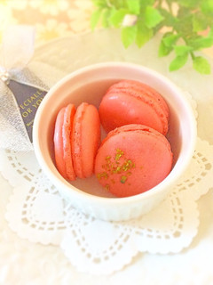 ロゼワインとピスタチオのマカロン♬-レシピのメイン写真