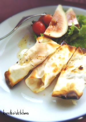 無花果とクリームチーズの餃子皮サラダ-レシピのメイン写真
