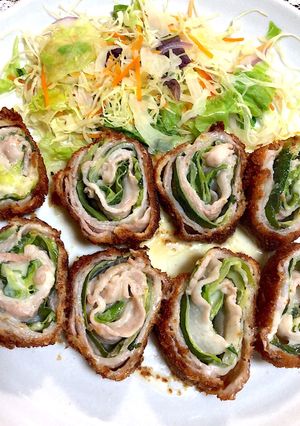 簡単キャベツとチーズ豚肉巻きカツ-レシピのメイン写真