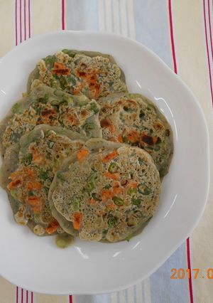 いりこだしとえび天で作る☆洋食焼き-レシピのメイン写真